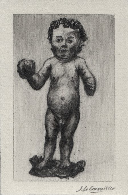 D'après Christ Child with an Apple de Michel Erhart